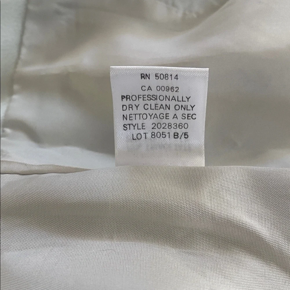 Tahari Shimmering sea foam green dress with draped neckline and side slit. 8 - Picture 12 of 12